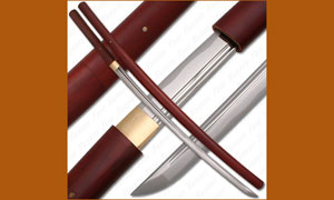 Японский меч Bushido Musashi Rosewood Shirasaya Sword Full Tang 