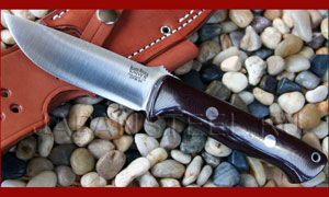 Нож туристический Bark River Bravo 3V Maroon Linen Micarta