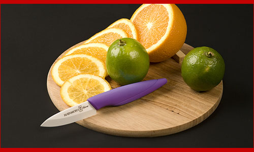 Нож для чистки овощей керамический Hatamoto Home HC070W-PUR фиолетовая рукоять ― Интернет-магазин уникальных ножей и мечей