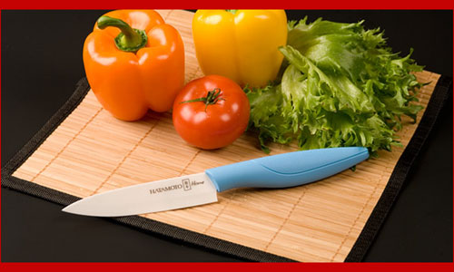 Нож универсальный керамический Hatamoto Home HC110W-BLU голубая рукоять ― Интернет-магазин уникальных ножей и мечей