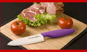 Нож Шеф керамический Hatamoto Home HC150W-PUR фиолетовая рукоять