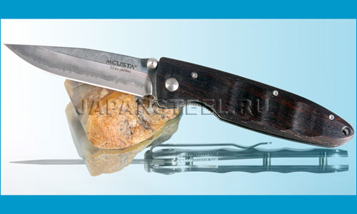 Нож складной Mcusta MC13D Basic Series Folders  VG10 Damascus, African Ebony ― Интернет-магазин уникальных ножей и мечей