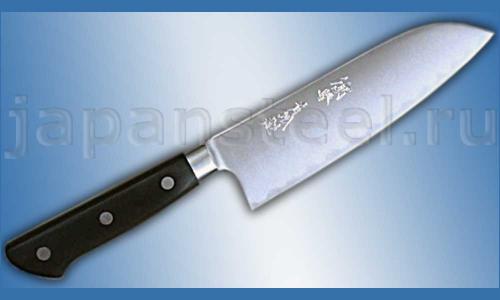 Нож кухонный JCK Natures Deep Impact DI-2 Santoku 175 Aogami Super Black Micarta ― Интернет-магазин уникальных ножей и мечей