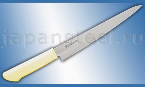 Нож кухонный Kataoka Master Cook Sujihiki 240 DSR 1K6 Yellow ― Интернет-магазин уникальных ножей и мечей