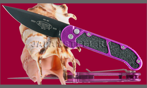 Нож автоматический Microtech Mini UMS AUTO Black Plane Purple Handle ― Интернет-магазин уникальных ножей и мечей