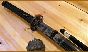 Японский меч HW Sword UNOKUBI ZUKURI WAVE T10 Folded Katana