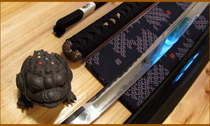 Японский меч HW Sword UNOKUBI ZUKURI WAVE T10 Folded Katana