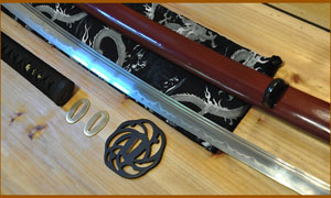 Японский меч HW Sword FUTASUJI HI HISHI GAMI YOKOTE Shinken T10 Folded Katana