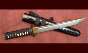 Танто Ryumon Folded Steel Dragon Tanto - Black Saya 