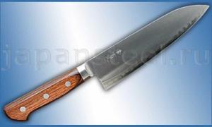 Нож кухонный Sanetu Aogami Super Santoku 180 Blue Sleel Brown Pakka Wood