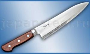 Нож кухонный Sanetu HAP40 Chef 180 Brown Pakka Wood