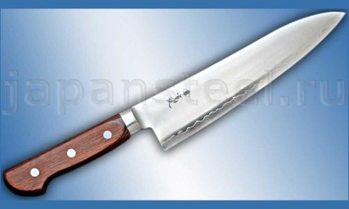 Нож кухонный Sanetu HAP40 Chef 210 Brown Pakka Wood ― Интернет-магазин уникальных ножей и мечей