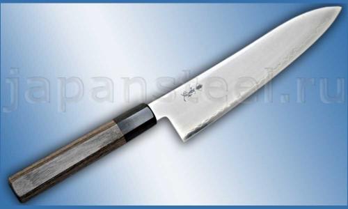 Нож кухонный Sanetu HAP40 Chef 210 Gray Rosewood ― Интернет-магазин уникальных ножей и мечей
