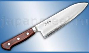 Нож кухонный Sanetu HAP40 Santoku 180 Brown Pakka Wood