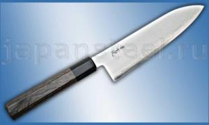 Нож кухонный Sanetu HAP40 Santoku 180 Gray Rosewood