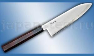 Нож кухонный Sanetu HAP40 Santoku 180 Red Rosewood
