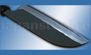 Нож кухонный Shigefusa Kurouchi Santoku 180 Aogami Super Sandvik HAP-72 Sakura Wood